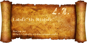 Labáth Niobé névjegykártya